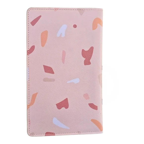 Glass Ladder & Co. Kristina Lubinski Pink Faux Leather Travel Passport Wallet - Picture 3 of 10
